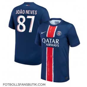 Paris Saint-Germain Joao Neves #87 Replika Hemmatröja 2024-25 Kortärmad